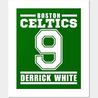 Boston Celtics White 9 Basketball Player Posters and Art